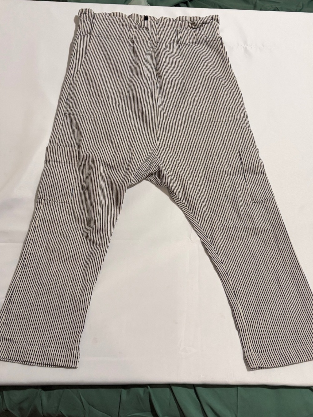 Pietsie Hickory Stripe Drop Crotch Utility Pants Size Small | Made in California